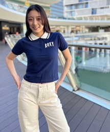 COLORED COLLAR SHIRT/ロキシー半袖ポロシャツ
