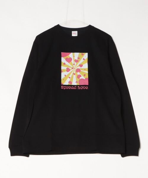 Mag.(マグ)の「【Spread Love】オリジナルプリント L/S T(Tシャツ/カットソー・レディース・ホワイト/ブラック・MEDIUM/LARGE)」の2枚目の写真