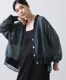 シアーＢティアードＶネックカーディガン