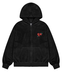 【福袋セール】の商品 VELOUR OY/オーワイ』 VINTAGE ZIP/ベロア HOODIE HEART チャーム