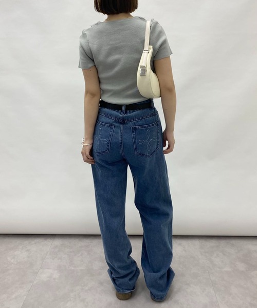 mebole(メボレ)の「フェイクツーピースレースリボントップス(Tシャツ/カットソー・レディース・グレー/ブルー・FREE)」の15枚目の写真
