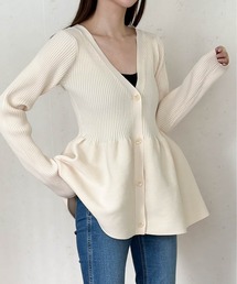 Per sist ence | ペプラムニットカーディガン(カーディガン/ボレロ)