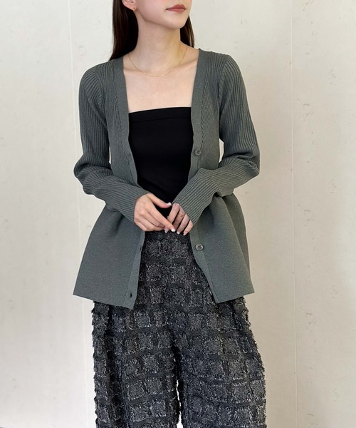 【RIN】　　Bibiy ペプラムカーディガン　グレー 61dDIPL2HfL._UF350,350_QL80_.jpg