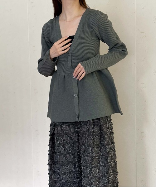 ペプラム　peplum ヨシキヒシヌマ　長袖シャツ　トップス　カーディガン 専門店では PEPLUM ペプラム ボタン 長袖 カーディガン