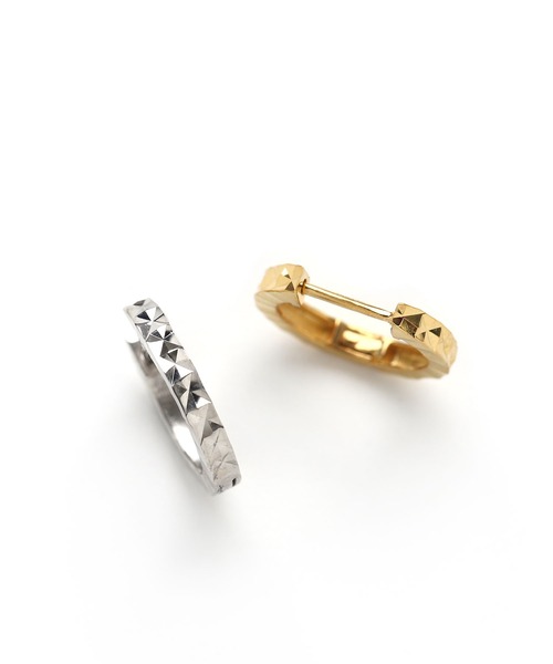 colleca la（コレカラ）の「[silver925]ミラーカット フープピアス〈金属アレルギー対応〉（ピアス（両耳用）・レディース・ゴールド/シルバー・FREE）」の10枚目の写真