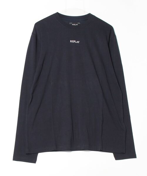 REPLAY(リプレイ)の「コットンレーヨンジャージー ロングスリーブTシャツ(Tシャツ/カットソー・メンズ・ホワイト/スモークグレー/ブラック/ネイビー・SMALL/MEDIUM/X-LARGE/LARGE)」の4枚目の写真