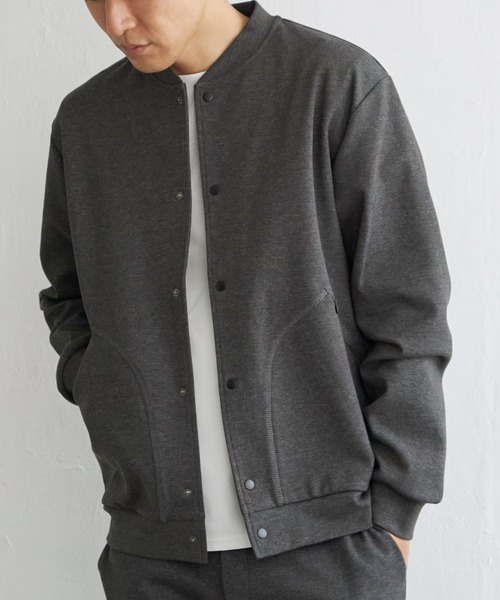 ikka（イッカ）の「【セットアップ対応】テックストレッチボタンカーディガン（カーディガン/ボレロ・メンズ・ブラック/オリーブ/スモークグレー・M/L/XL/S）」の3枚目の写真