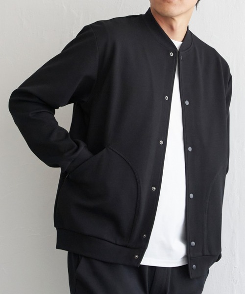 ikka（イッカ）の「【セットアップ対応】テックストレッチボタンカーディガン（カーディガン/ボレロ・メンズ・ブラック/オリーブ/スモークグレー・M/L/XL/S）」の2枚目の写真