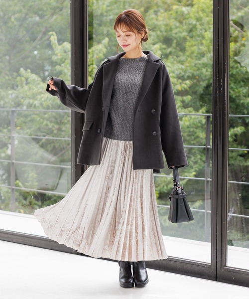 mysty woman（ミスティウーマン）の「ミドルテーラージャコット  143347（その他アウター・レディース・モカ/アイボリー/ブラック・FREE）」の15枚目の写真