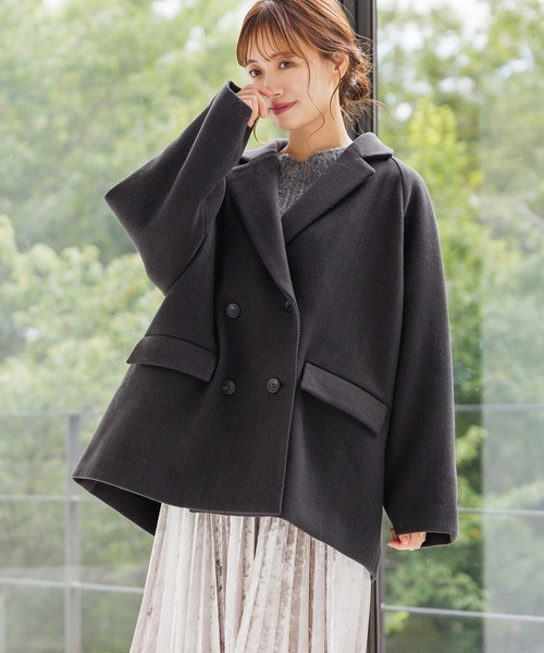 mysty woman（ミスティウーマン）の「ミドルテーラージャコット  143347（その他アウター・レディース・モカ/アイボリー/ブラック・FREE）」の18枚目の写真