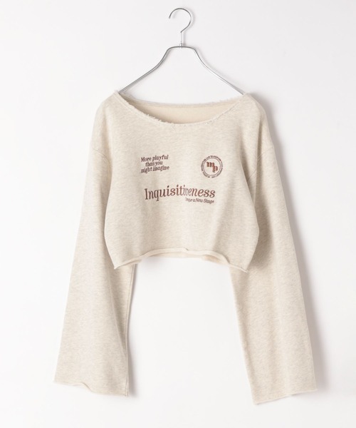 PAGEBOY（ページボーイ）の「ヴィンテージシシュウゲームスウェット（スウェット・レディース・チャコールグレー/ピンク/オートミール・FREE）」の9枚目の写真