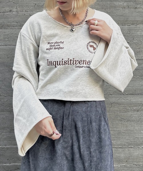 PAGEBOY（ページボーイ）の「ヴィンテージシシュウゲームスウェット（スウェット・レディース・チャコールグレー/ピンク/オートミール・FREE）」の16枚目の写真