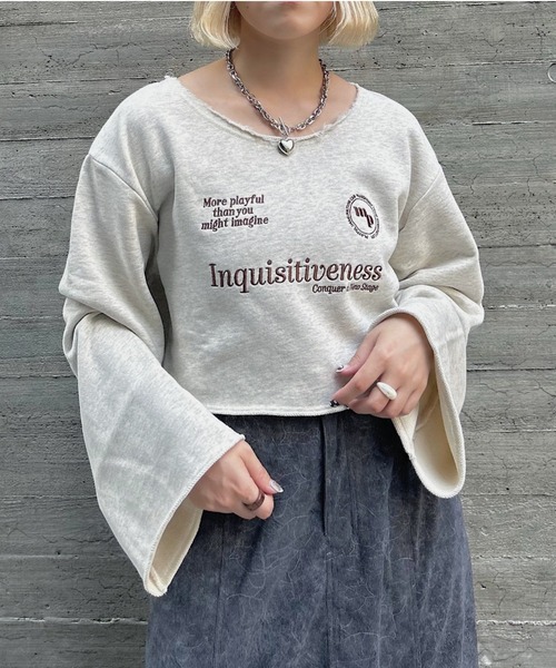 PAGEBOY（ページボーイ）の「ヴィンテージシシュウゲームスウェット（スウェット・レディース・チャコールグレー/ピンク/オートミール・FREE）」の17枚目の写真