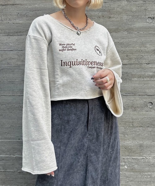 PAGEBOY（ページボーイ）の「ヴィンテージシシュウゲームスウェット（スウェット・レディース・チャコールグレー/ピンク/オートミール・FREE）」の18枚目の写真