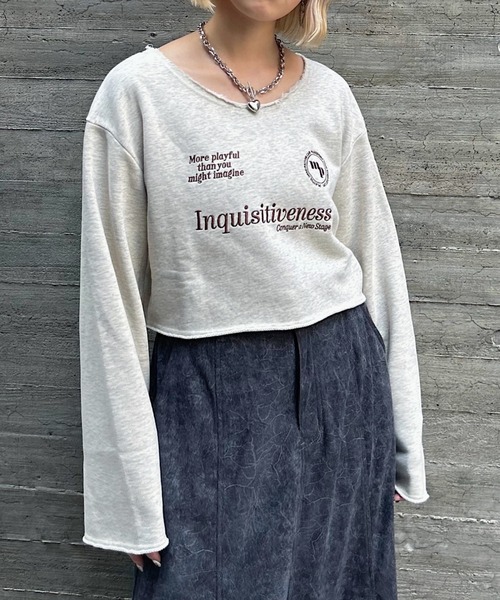 PAGEBOY（ページボーイ）の「ヴィンテージシシュウゲームスウェット（スウェット・レディース・チャコールグレー/ピンク/オートミール・FREE）」の19枚目の写真