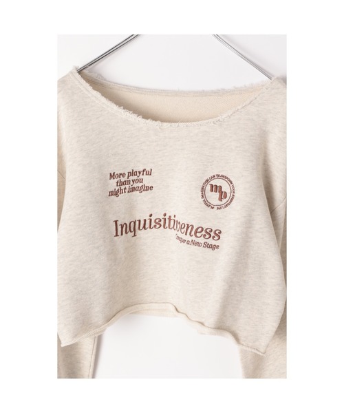 PAGEBOY（ページボーイ）の「ヴィンテージシシュウゲームスウェット（スウェット・レディース・チャコールグレー/ピンク/オートミール・FREE）」の10枚目の写真