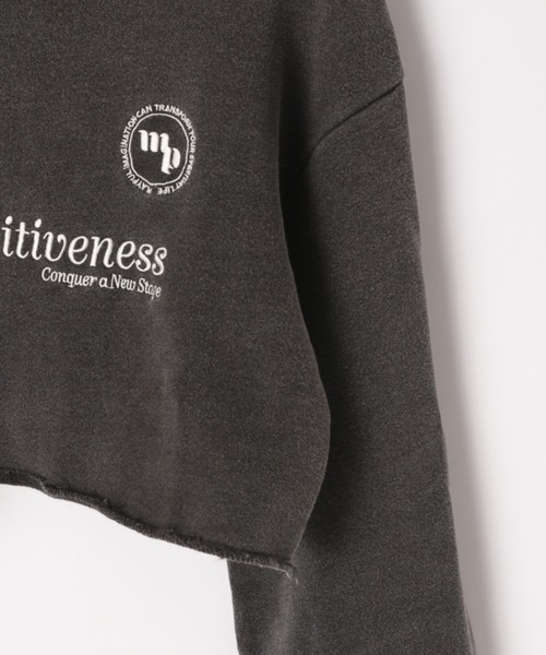 PAGEBOY（ページボーイ）の「ヴィンテージシシュウゲームスウェット（スウェット・レディース・チャコールグレー/ピンク/オートミール・FREE）」の6枚目の写真