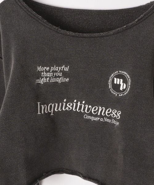 PAGEBOY（ページボーイ）の「ヴィンテージシシュウゲームスウェット（スウェット・レディース・チャコールグレー/ピンク/オートミール・FREE）」の7枚目の写真