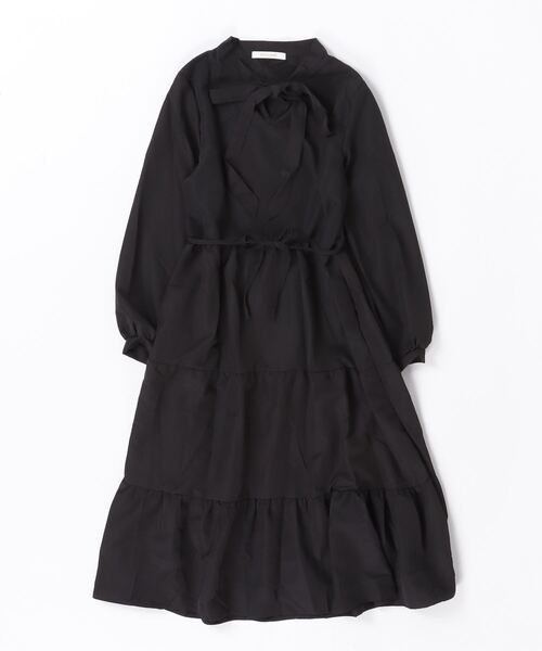Dream garden(ドリームガーデン)の「ボウタイ襟 ティアードワンピース(ワンピース・レディース・ブラック・2XL/XL/L/M/S)」の15枚目の写真