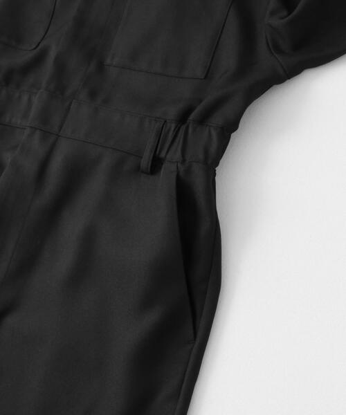 SENSE OF PLACE by URBAN RESEARCH（センスオブプレイスバイアーバンリサーチ）の「『別注』さらさ×SENSE OF PLACE　ソフトツイルジャンプスーツ（サロペット/オーバーオール・レディース・ブラック/カーキ/ピンク・SMALL/MEDIUM）」の8枚目の写真