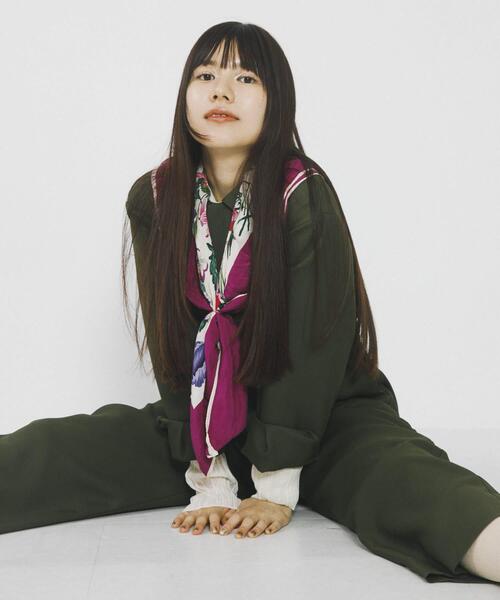 SENSE OF PLACE by URBAN RESEARCH（センスオブプレイスバイアーバンリサーチ）の「『別注』さらさ×SENSE OF PLACE　ソフトツイルジャンプスーツ（サロペット/オーバーオール・レディース・ブラック/カーキ/ピンク・SMALL/MEDIUM）」の15枚目の写真