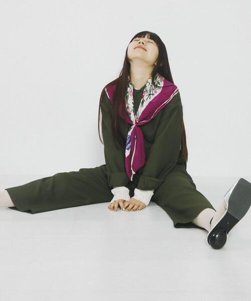 SENSE OF PLACE by URBAN RESEARCH（センスオブプレイスバイアーバンリサーチ）の「『別注』さらさ×SENSE OF PLACE　ソフトツイルジャンプスーツ（サロペット/オーバーオール・レディース・ブラック/カーキ/ピンク・SMALL/MEDIUM）」の16枚目の写真