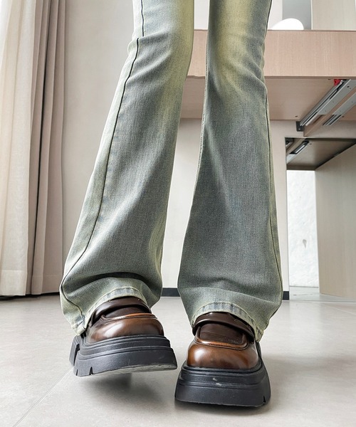 aimoha（アイモハ）の「【Aimoha】ウォッシュドヴィンテージジーンズ（デニムパンツ・レディース・ライトブルー/インディゴブルー/ブルー・SMALL/LARGE/MEDIUM）」の4枚目の写真