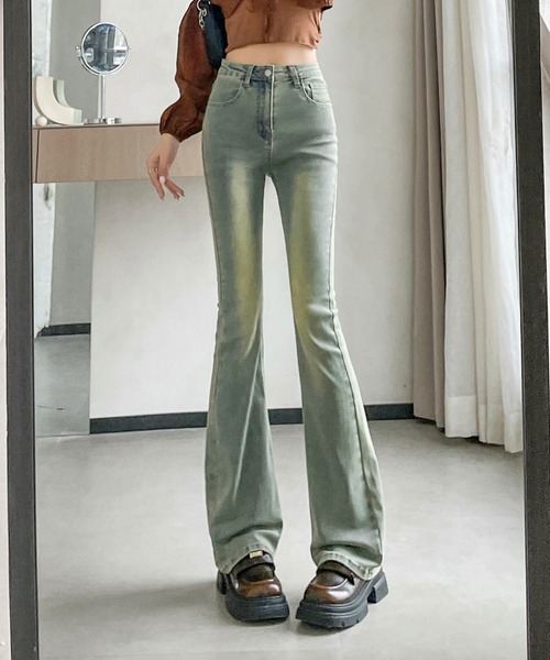 aimoha（アイモハ）の「【Aimoha】ウォッシュドヴィンテージジーンズ（デニムパンツ・レディース・ライトブルー/インディゴブルー/ブルー・SMALL/LARGE/MEDIUM）」の9枚目の写真