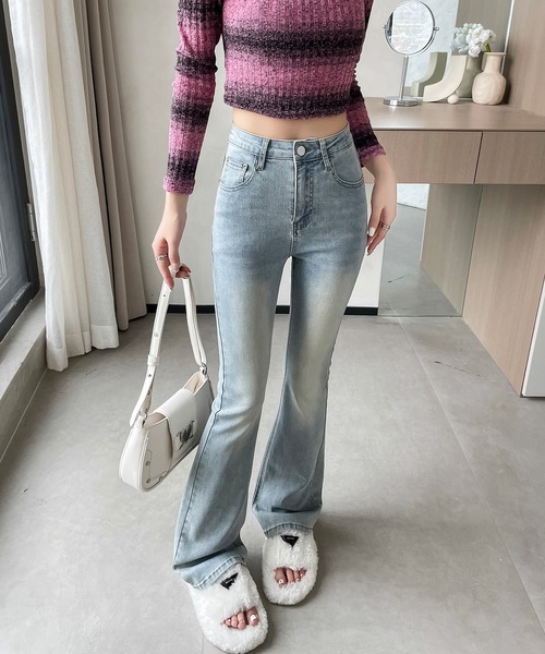 aimoha（アイモハ）の「【Aimoha】ウォッシュドヴィンテージジーンズ（デニムパンツ・レディース・ライトブルー/インディゴブルー/ブルー・SMALL/LARGE/MEDIUM）」の17枚目の写真