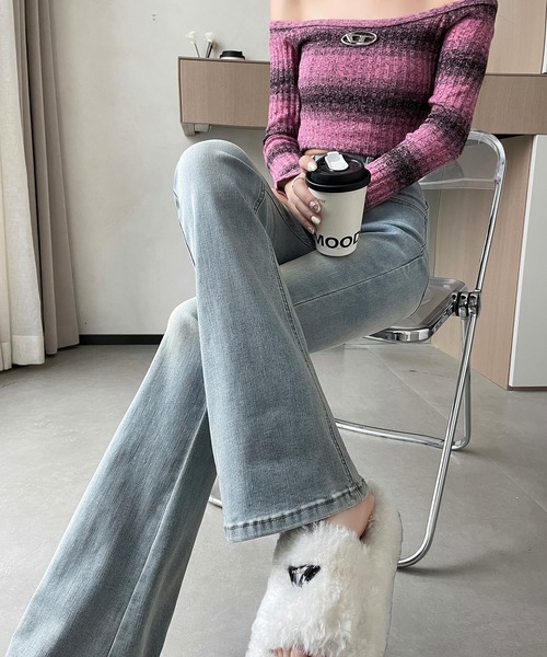 aimoha（アイモハ）の「【Aimoha】ウォッシュドヴィンテージジーンズ（デニムパンツ・レディース・ライトブルー/インディゴブルー/ブルー・SMALL/LARGE/MEDIUM）」の22枚目の写真