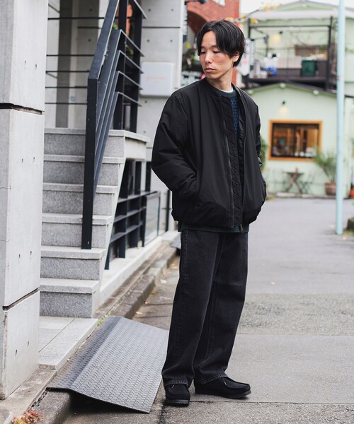 BEAMS HEART(ビームスハート)の「ソリッド タフタ MA-1(ライダースジャケット・メンズ・オリーブ/ブラック・LARGE/MEDIUM/SMALL)」の4枚目の写真