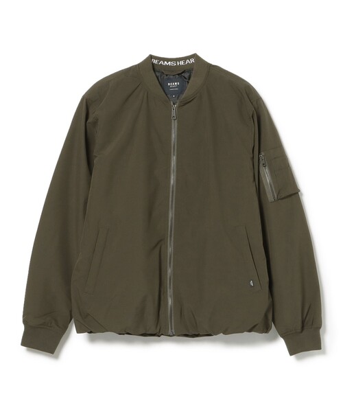 BEAMS HEART(ビームスハート)の「ソリッド タフタ MA-1(ライダースジャケット・メンズ・オリーブ/ブラック・LARGE/MEDIUM/SMALL)」の16枚目の写真
