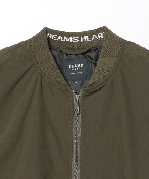 BEAMS HEART(ビームスハート)の「ソリッド タフタ MA-1(ライダースジャケット・メンズ・オリーブ/ブラック・LARGE/MEDIUM/SMALL)」の17枚目の写真