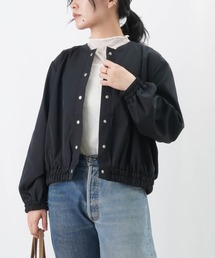 LC/LLL 玉虫シャンブレーギャザーブルゾン / バックフレアショートブルゾン【セットアップ着用可】