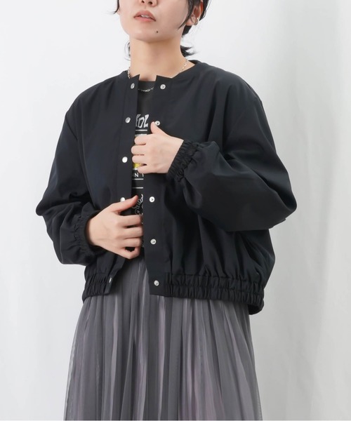 LUCA/LADY LUCK LUCA（ルカ/レディラックルカ）の「LC/LLL 玉虫シャンブレーギャザーブルゾン / バックフレアショートブルゾン【セットアップ着用可】（ブルゾン・レディース・ブラック/ブラウン・FREE）」の20枚目の写真