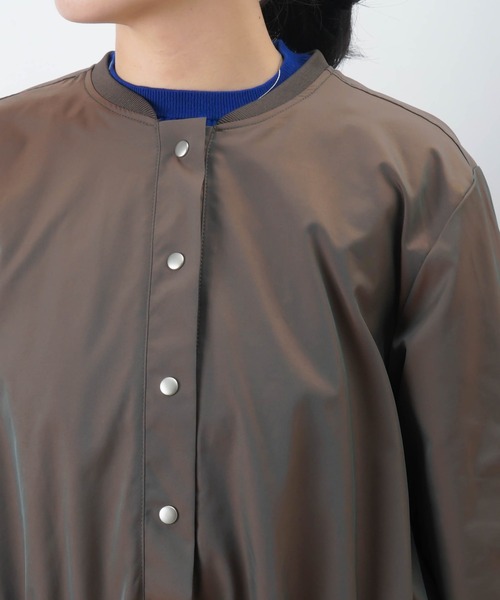 LUCA/LADY LUCK LUCA（ルカ/レディラックルカ）の「LC/LLL 玉虫シャンブレーギャザーブルゾン / バックフレアショートブルゾン【セットアップ着用可】（ブルゾン・レディース・ブラック/ブラウン・FREE）」の15枚目の写真