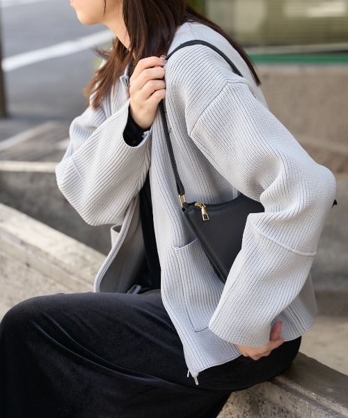 セール】スポンディッシュダブルジップカーディガン/ブルゾン