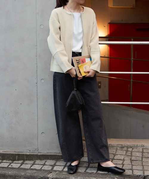 セール】スポンディッシュダブルジップカーディガン/ブルゾン