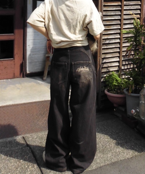 WudgeBoy（ワッジボーイ）の「stitch buggy　pants（デニムパンツ・レディース・ブラック/ブルー/インディゴブルー・SMALL/MEDIUM/LARGE）」の9枚目の写真