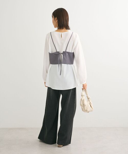 Green　Parks（グリーンパークス）の「SET2点 ビスチェ+チュニック（チュニック・レディース・ブラック/杢グレー/ホワイト系その他2・FREE）」の10枚目の写真