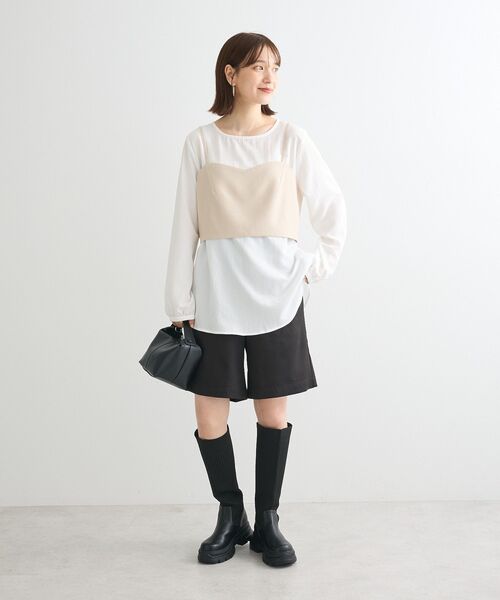 Green　Parks（グリーンパークス）の「SET2点 ビスチェ+チュニック（チュニック・レディース・ブラック/杢グレー/ホワイト系その他2・FREE）」の15枚目の写真