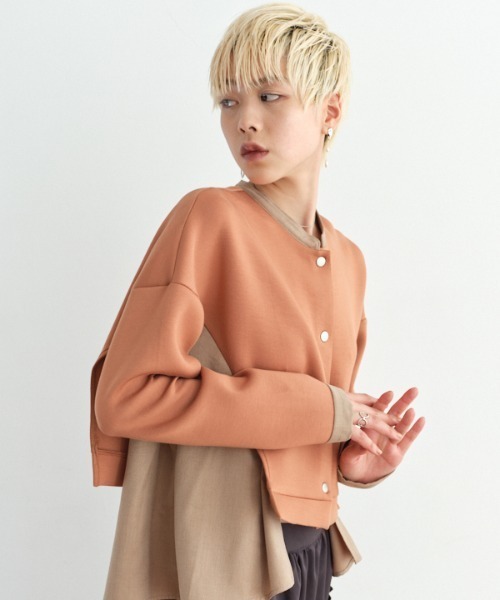 Muel Chic(ミュエルシック)の「Boissy cardigan ボイシーカーディガン(カーディガン/ボレロ・レディース・ブラック/キャメル/グレー・FREE)」の1枚目の写真
