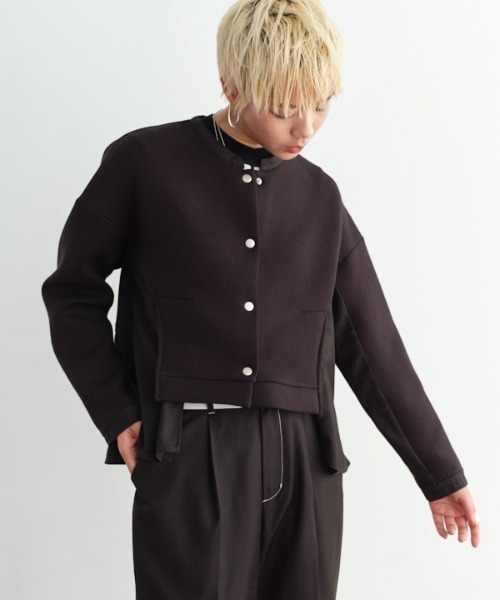 Muel Chic(ミュエルシック)の「Boissy cardigan ボイシーカーディガン(カーディガン/ボレロ・レディース・ブラック/キャメル/グレー・FREE)」の4枚目の写真