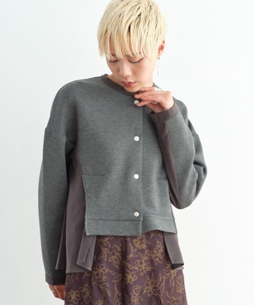 Muel Chic(ミュエルシック)の「Boissy cardigan ボイシーカーディガン(カーディガン/ボレロ・レディース・ブラック/キャメル/グレー・FREE)」の8枚目の写真