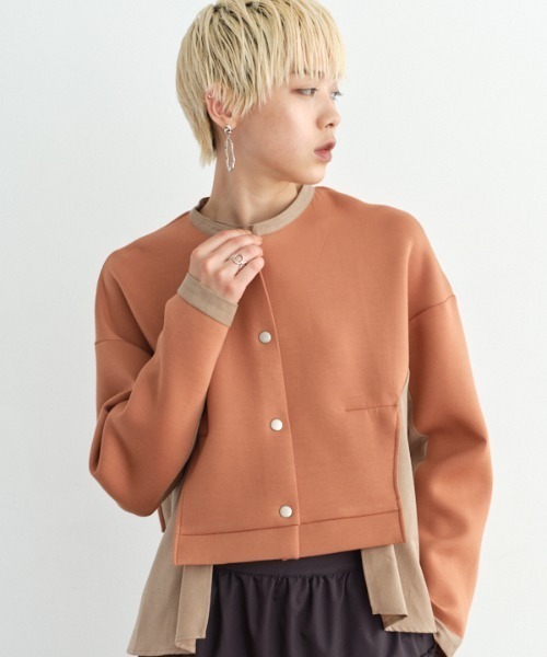 Muel Chic(ミュエルシック)の「Boissy cardigan ボイシーカーディガン(カーディガン/ボレロ・レディース・ブラック/キャメル/グレー・FREE)」の15枚目の写真