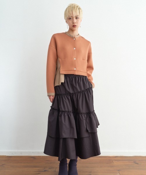 Muel Chic(ミュエルシック)の「Boissy cardigan ボイシーカーディガン(カーディガン/ボレロ・レディース・ブラック/キャメル/グレー・FREE)」の17枚目の写真