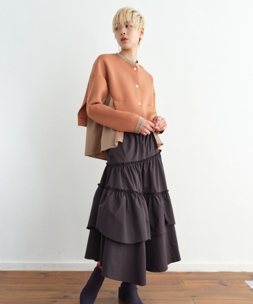 Muel Chic(ミュエルシック)の「Boissy cardigan ボイシーカーディガン(カーディガン/ボレロ・レディース・ブラック/キャメル/グレー・FREE)」の18枚目の写真