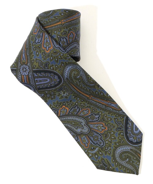 TOMORROWLAND （トゥモローランド）の「TOMORROWLAND シルク ペイズリーネクタイ（ネクタイ・メンズ・カーキ/イエロー系その他2・FREE）」の3枚目の写真