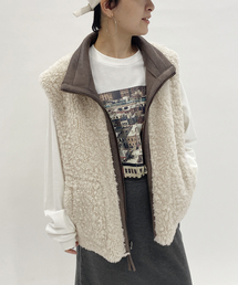 リバーシブルボアベスト