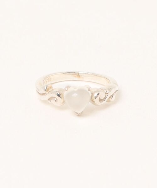 セール】シルバー925ハートムーンストーンリング（リング）｜con